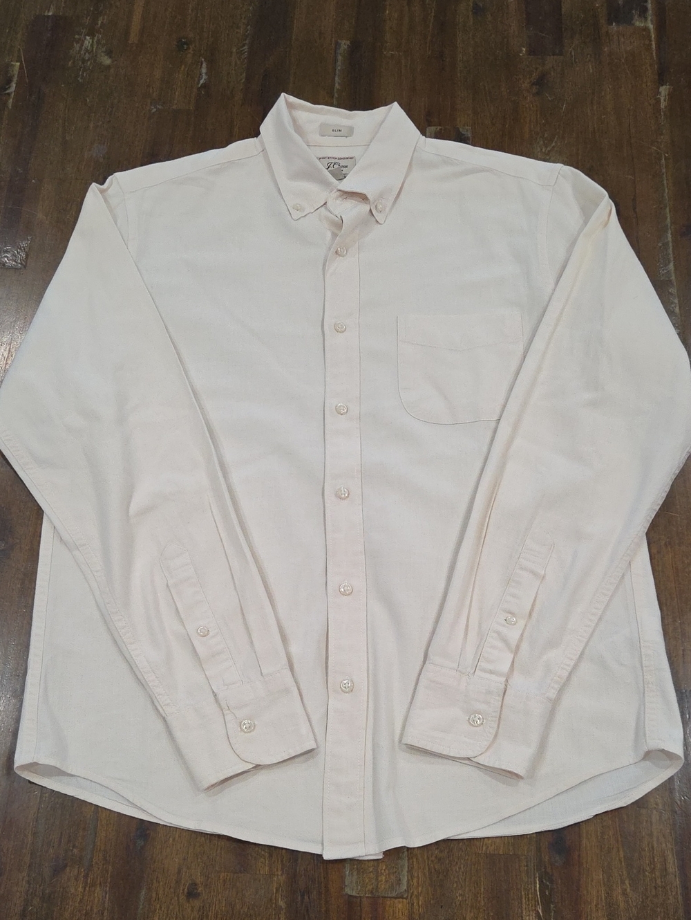 J. Crew Cream Button-Down Long Sleeve Shirt